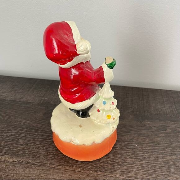 Vintage | Musical Santa Claus Rotates Jingle Bells Ceramic Music Box Christmas - Picture 4 of 7